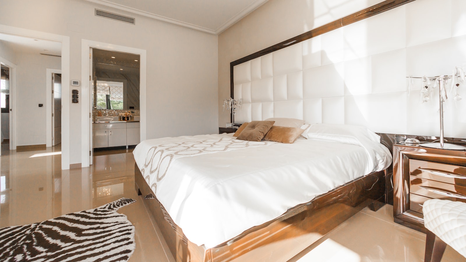 Calm evening bedroom setting
