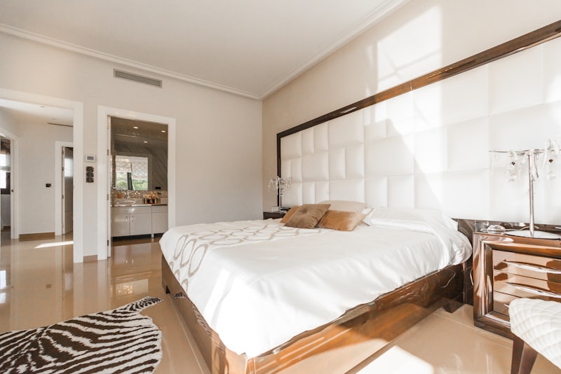 Calm evening bedroom setting