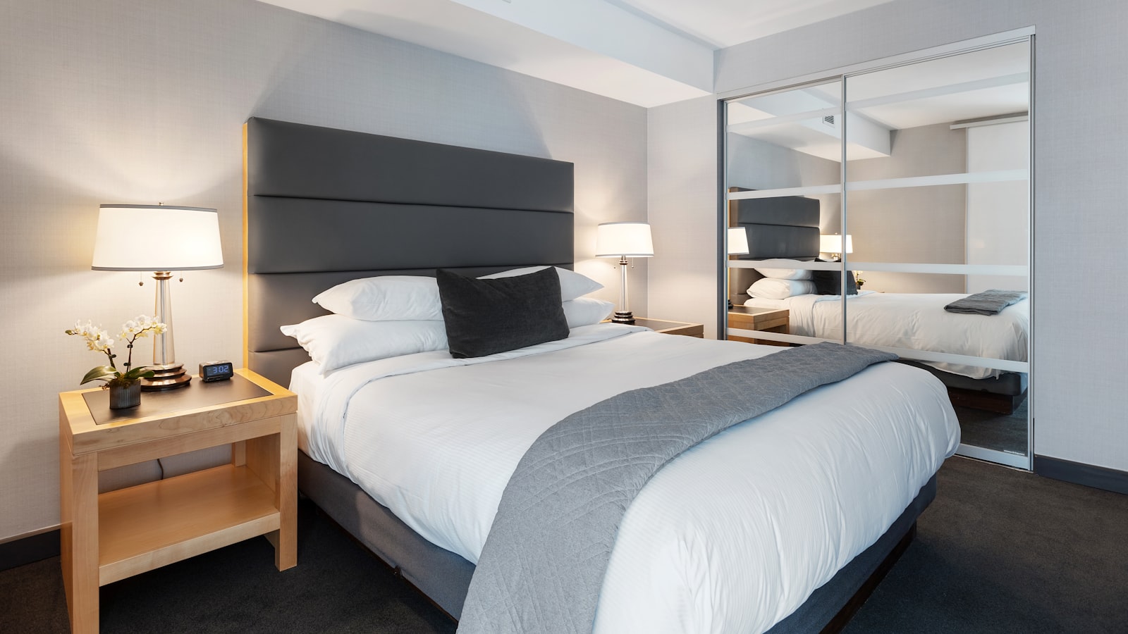 New mattress in a bright bedroom